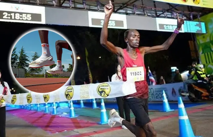 Barnabas Kiplimo remporte le marathon de Khon Kaen avec des sandales plaque carbone